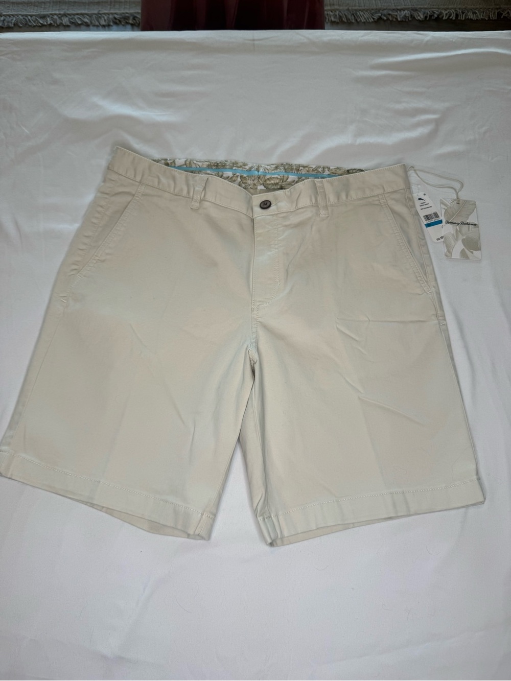 Tommy Bahama Beige Flat Front Men's Shorts